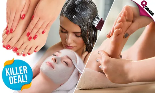 Killer Beauty Deal: Facial & Hair Mask, Massage, Mani-Pedi & More!
